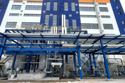 中建安裝浙江健立化學六氟磷酸鋰建設項目鋼制管道一次投產成功